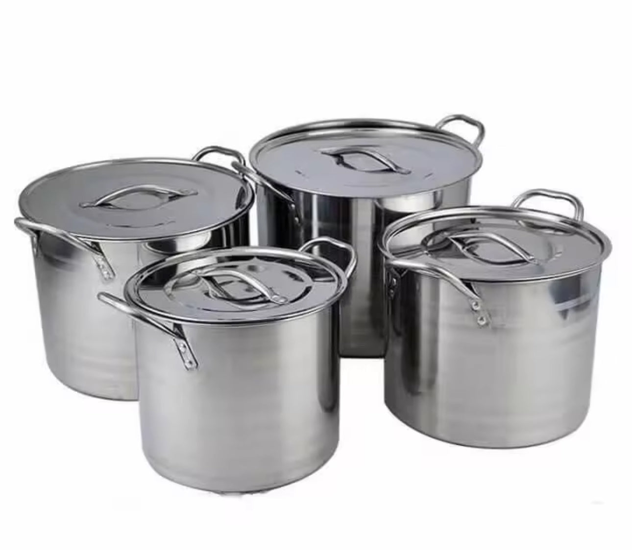 HIGH QUALITY 4pcs High Quality Stainless Steel Stock Pot Set
