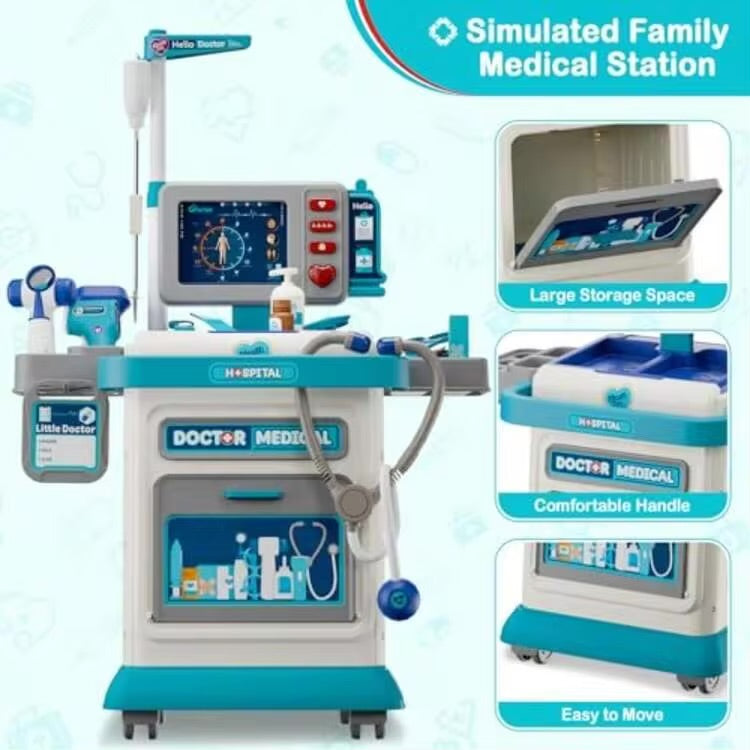 Doctor Play Set Role Play Toy Medical Cart