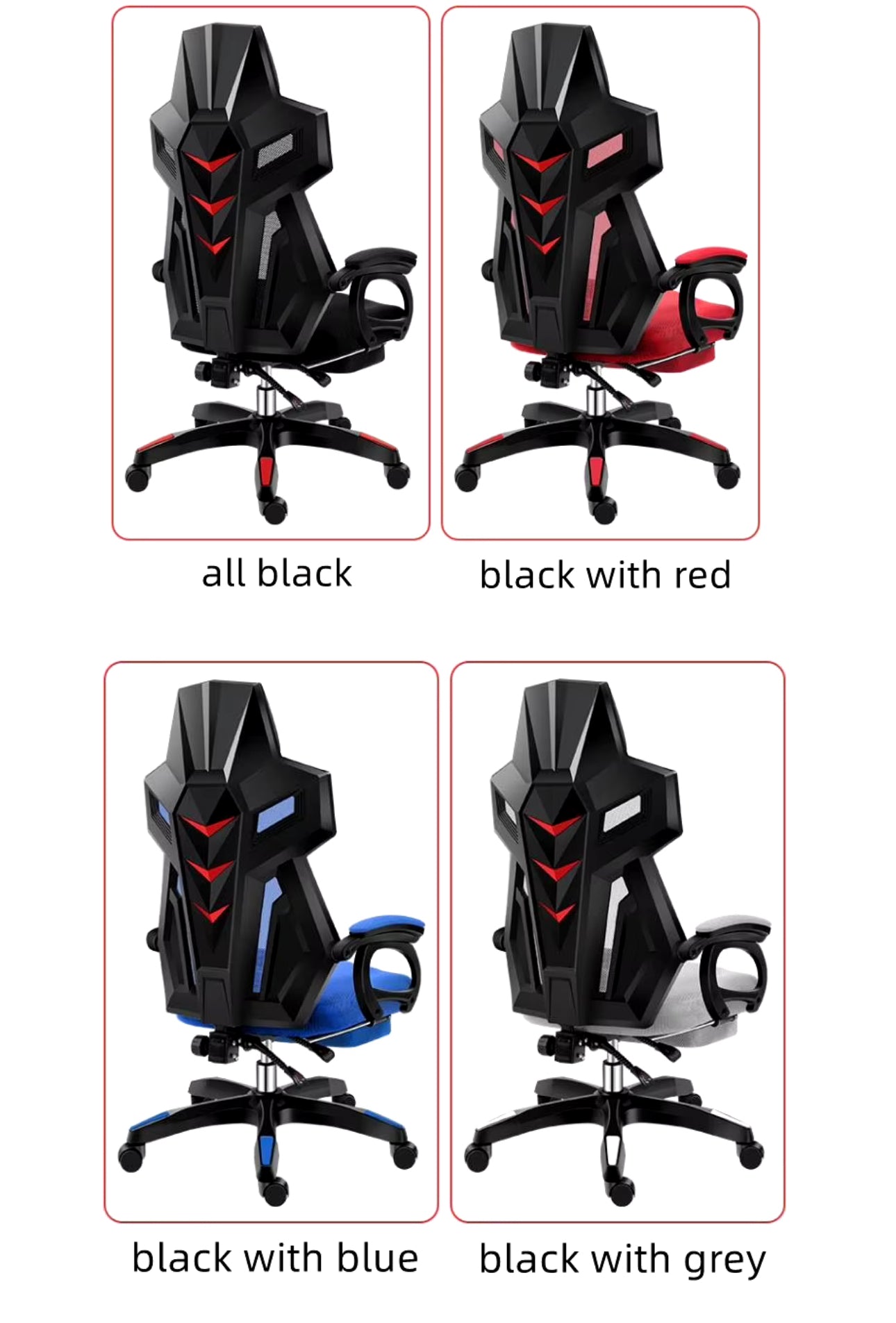 Gaming Chair Ergonomic High Back Swivel Desk Chair with Massage Lumbar Support Office Chair-Various Options Only Available For PreOrder Sales!