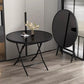 MFurn Round Glass Top Folding Table – Black Iron Frame (Various Sizes)
