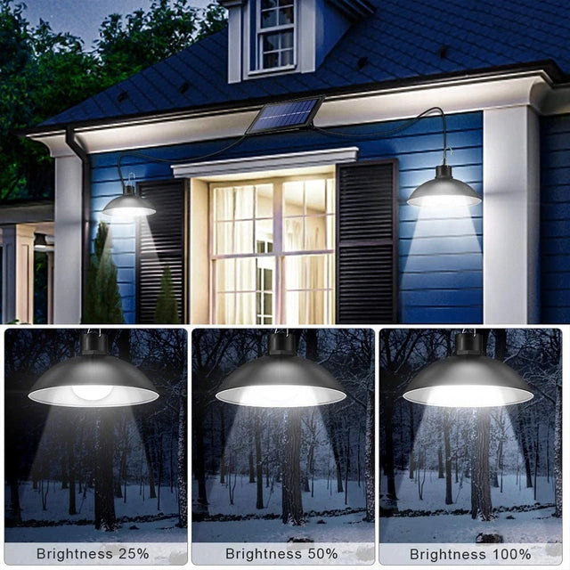Solar LED Pendant Lamp Set 2pc