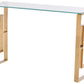 MFurn Gold Contemporary Clear Glass Console Display Table