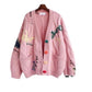Ladies Knitted Embroidered Cardigan-Various Colours