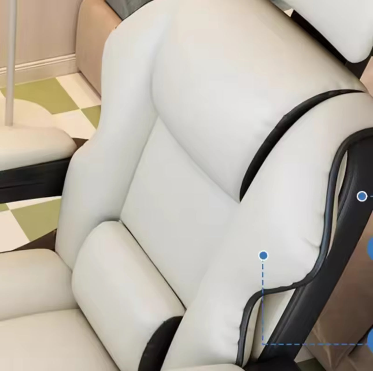 MFurn Lazy Rolling Gaming Chair Reclining Swivel Office Armchair
