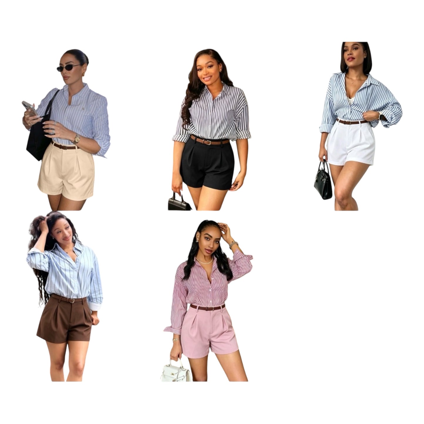 Ladies High Waist Fit Shorts-Various Colours