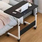 MFurn Portable Laptop Table with Adjustable Height & Wheels – Wooden Rolling Desk