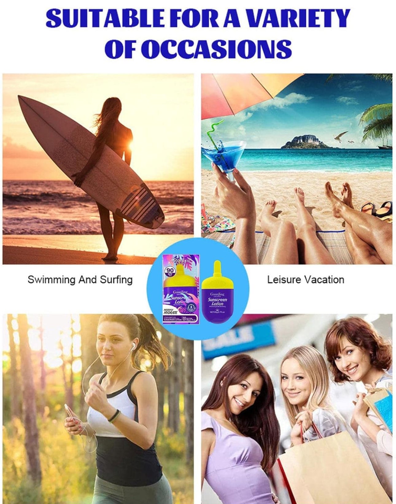 Guanjing SPF90 Sunscreen Lotion 80g