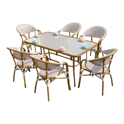 MFurn Lola French Bistro Outdoor Patio Set 7pc-Only Available On Pre-Order