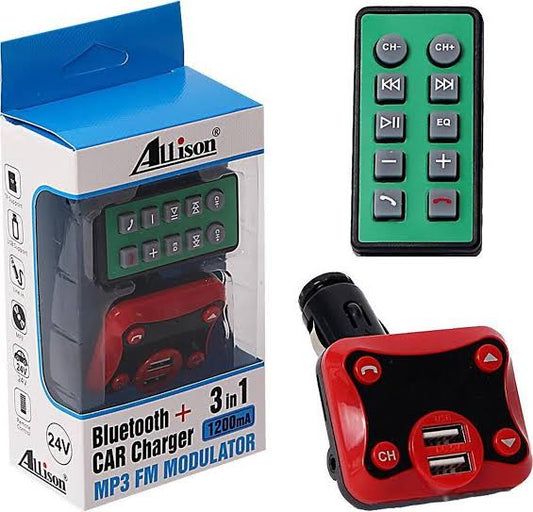 Allison 3:1 Bluetooth Car Charger MP3 FM Modulator
