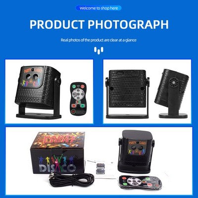 MTech 60Pattern Laser Projector LED Stage Light RGB Disco DJ KTV Show Party Lighting-USB