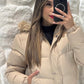 Ladies Hooded Cropped Puffer Jacket-Various Colours