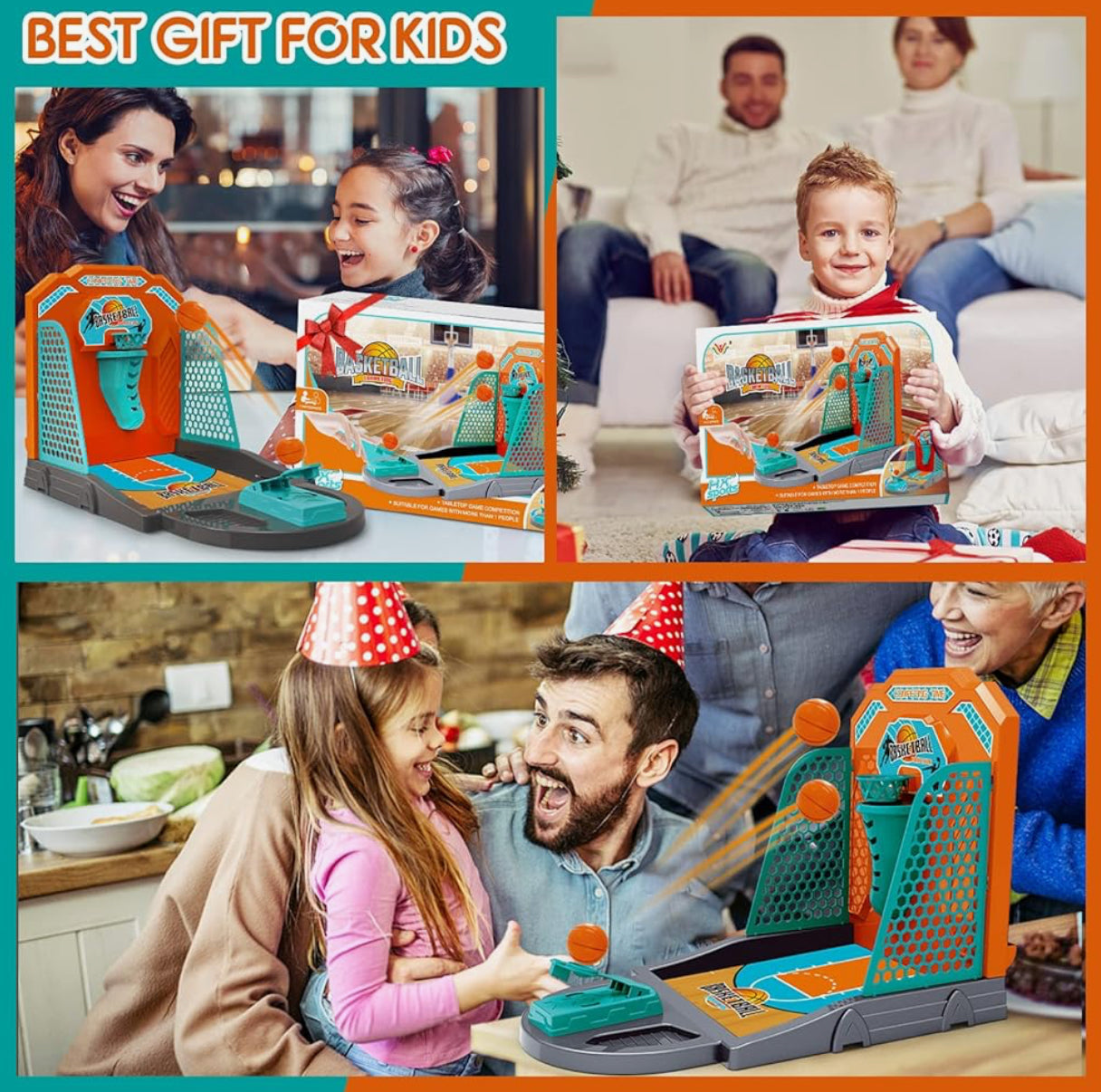 Desktop Basketball Shooting Game,Mini Finger Shoot Toy Sets for Kids 3+,Indoor Office Desk Games for Adults