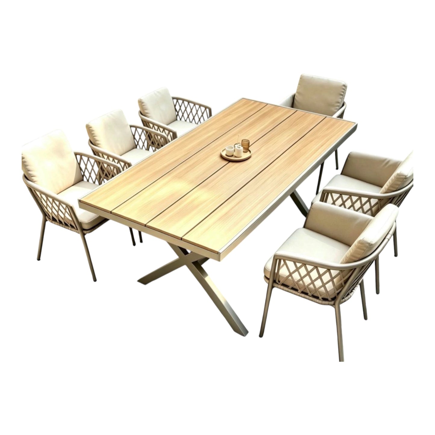 MFURN Glodean Stylish Outdoor Dining 7pc Set