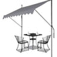 MHome Patio Awning Retractable Awning with Manual Crank Handle, Sun Protection Roof for Outdoor Use, Window Door Protection for Balcony Deck, Garden, Porch, Grey,- Various Sizes