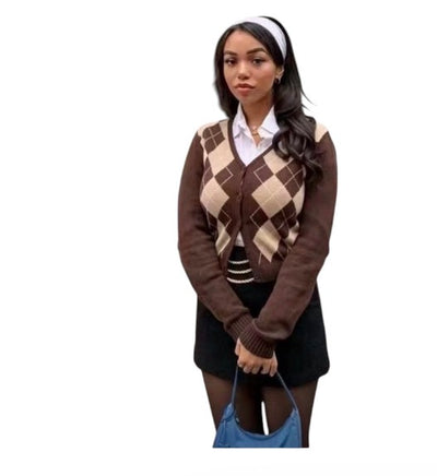 Ladies Cropped Cardigan-Various Colours