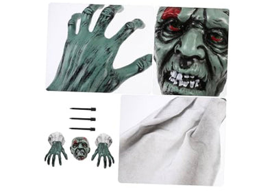 Halloween Ghost Decoration Stake Realistic Horror Lawn Sign for Outdoor Party Decorations