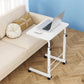 MFurn Portable Laptop Table with Adjustable Height & Wheels – Wooden Rolling Desk