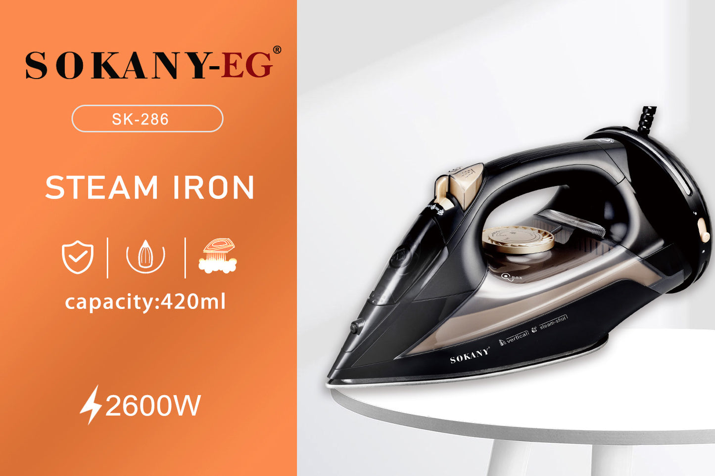 SOKANY Cordless Steam Iron