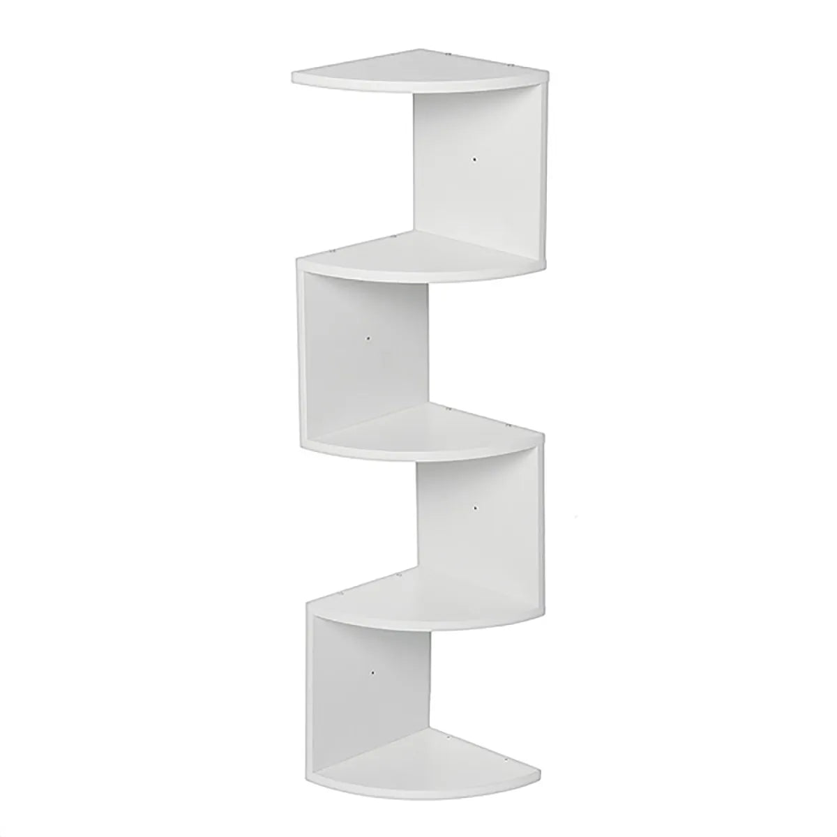 MHome 5-Layer Corner Wall-Mounted Bookshelf Storage Rack
