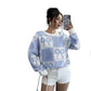 Ladies Coquette-Aesthetic Checkered Bow Knit Sweater-Various Colours