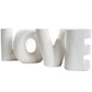 MHome Ceramic LOVE Vase Set of 4 – Modern Minimalist Decorative Flower Vases