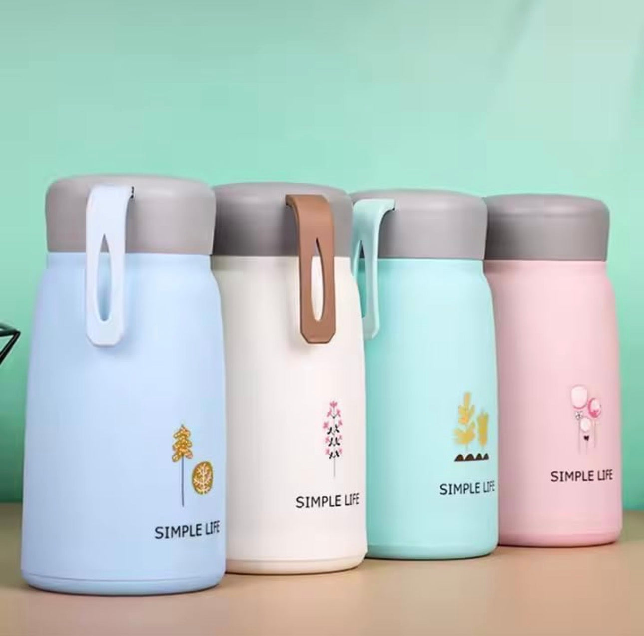 Simple Life Plastic Water Bottles330ml-Various Colours