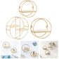 MHome Gold Wall Hanging Storage and Display Decorative Shelf 3pc Set