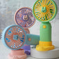 Mini Fan With Mobile Phone Holder USB Charging-Various Colours