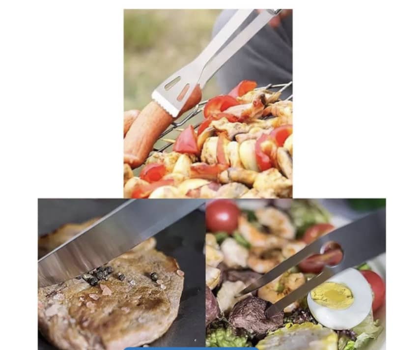 3 Piece Stainless Steel Braai Utensil Set