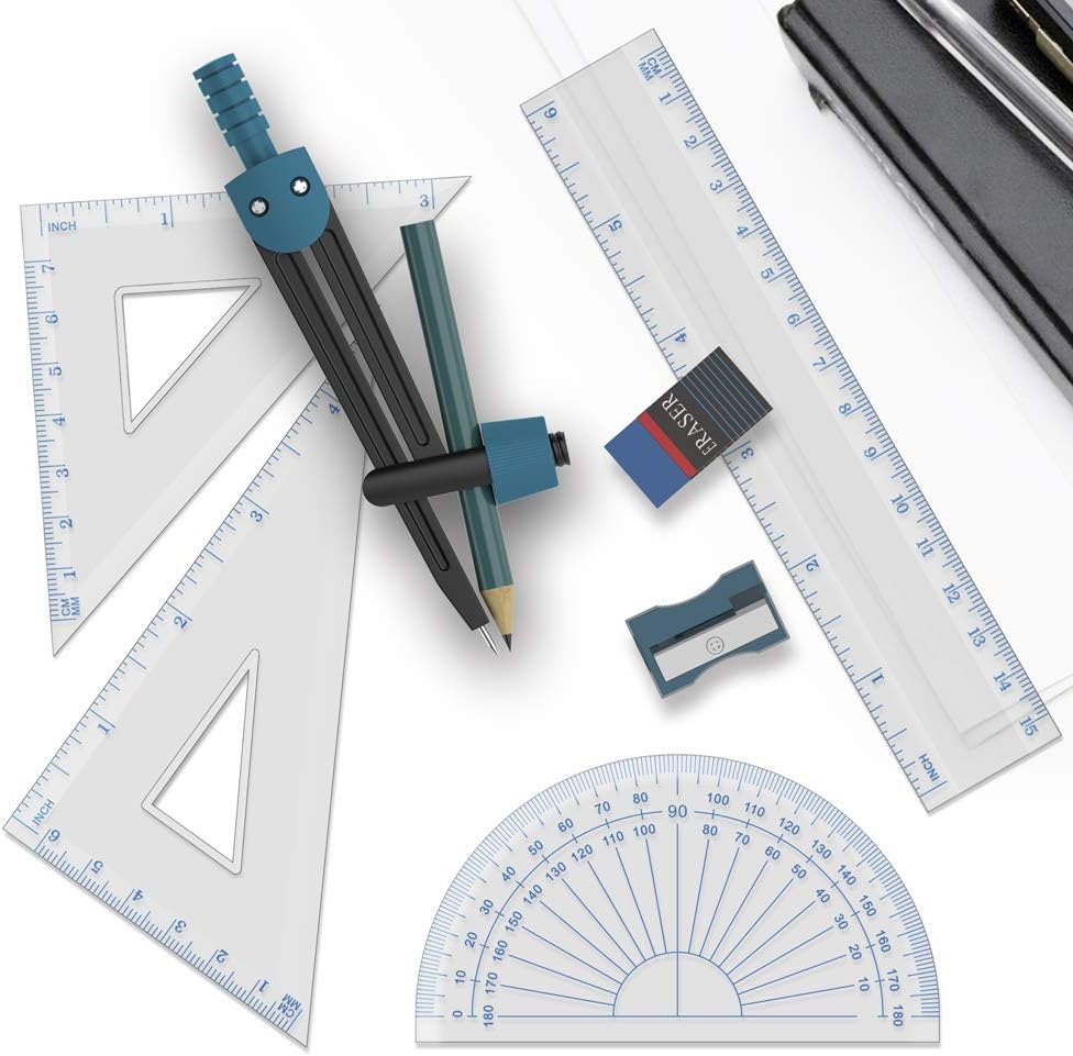 Math Geometry Kit Set 8pcs