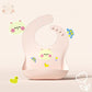 Baby Waterproof Silicone Bib with Crumb Catcher – Cute Bear Design