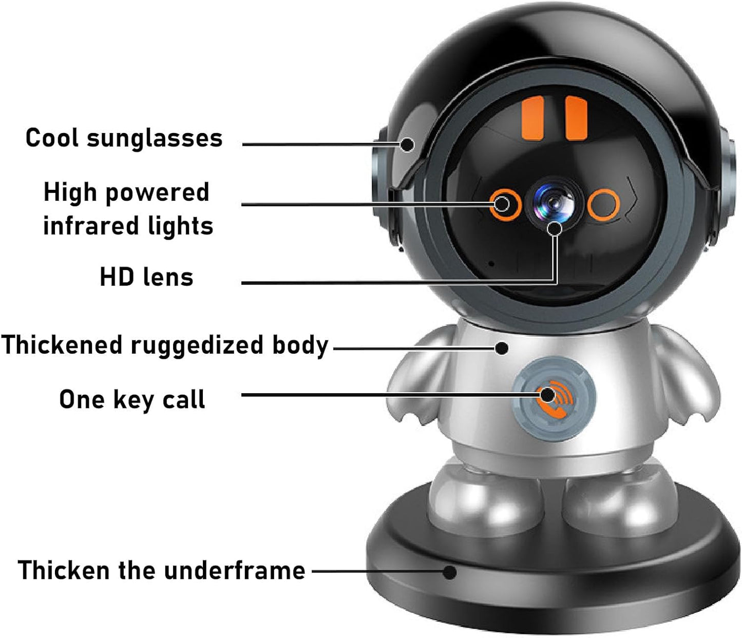 MTech 1080P Indoor Smart Robot Camera | Wi-Fi Home Security, Baby & Pet Monitor