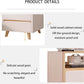 MHome Small Bedside Table / Storage Cabinet – Modern 2-Drawer Nightstand
