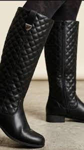 Ladies Quilted Knee High Boots-Various Sizes
