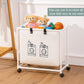 Mhome Laundry Basket – 50L with Lockable Wheels