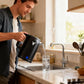 KF Electric Kettle 1.8L – 304 Stainless Steel, Matte Black, Touch Control, Fast Heating