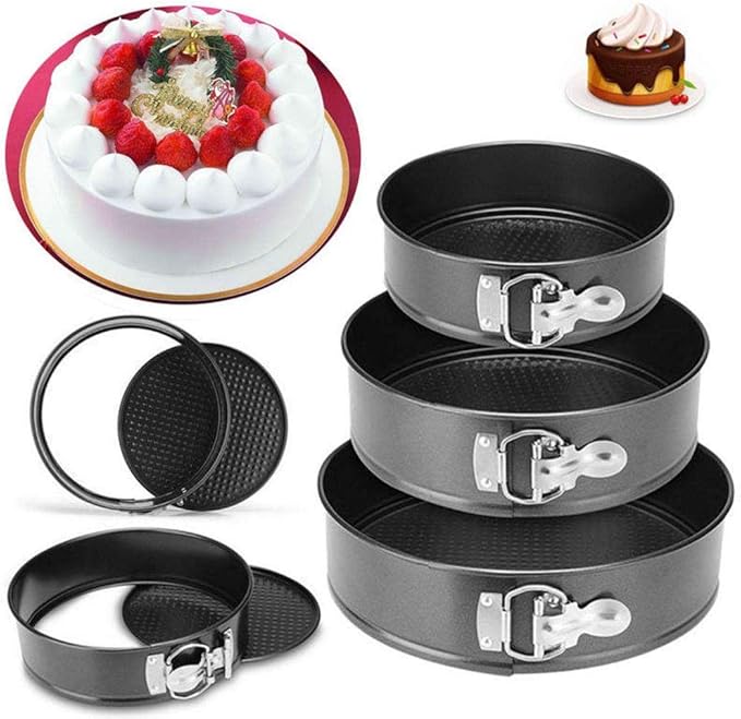 Round Cake Moulds Tin 3Pcs Set