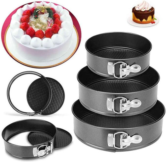 Round Cake Moulds Tin 3Pcs Set