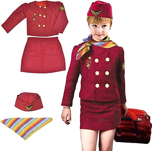 Party Time Kid Air Hostess Flight Attendant Costume