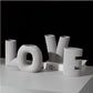 MHome Ceramic LOVE Vase Set of 4 – Modern Minimalist Decorative Flower Vases