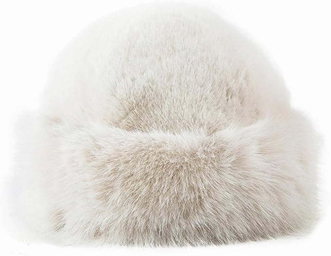 Fluffy Faux Fur Russian Hat for Women – Winter Warm Plush Hat