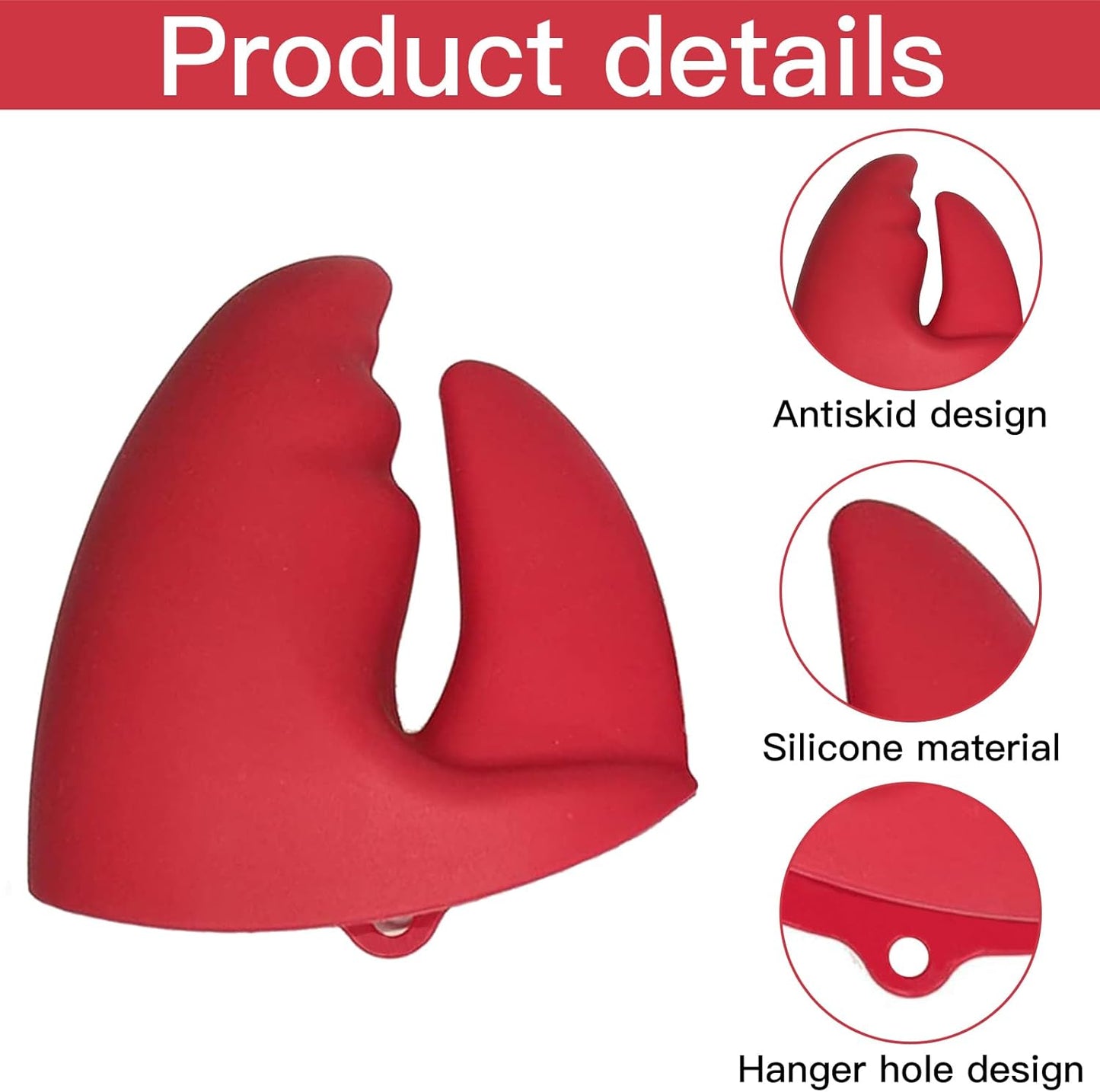 Mini Silicone Pot Pinchers – Heat Resistant Lobster Claw Oven Mitts (1Pair)