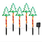 MTech Christmas Solar Lights 5-Pack – Outdoor Star & Snowflake Pathway Lights