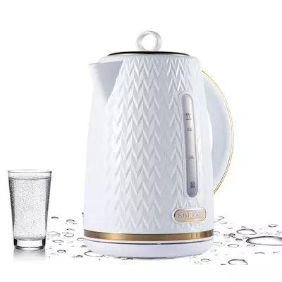 Sokany Electric Tea Kettle 1.7L, 2000W, 360° Swivel Base, Level Calibration, LED Lamp, Easy to Clean
