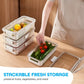 MHome Food Storage Container with Drain Basket – Refrigerator Produce Saver