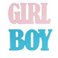 Wooden Letter Blocks Blue/Pink Table Centerpieces for Baby Shower