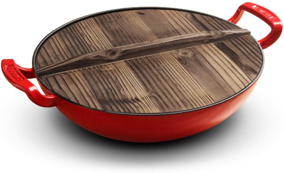 36CM Cast Iron Wok Pan