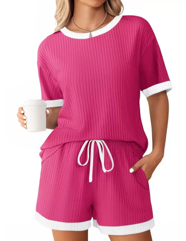 Women’s Summer Pajama & Lounge Set – 2-Piece Casual Outfit