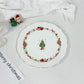 MHome Christmas Themed Dinner Plate 4pc Set