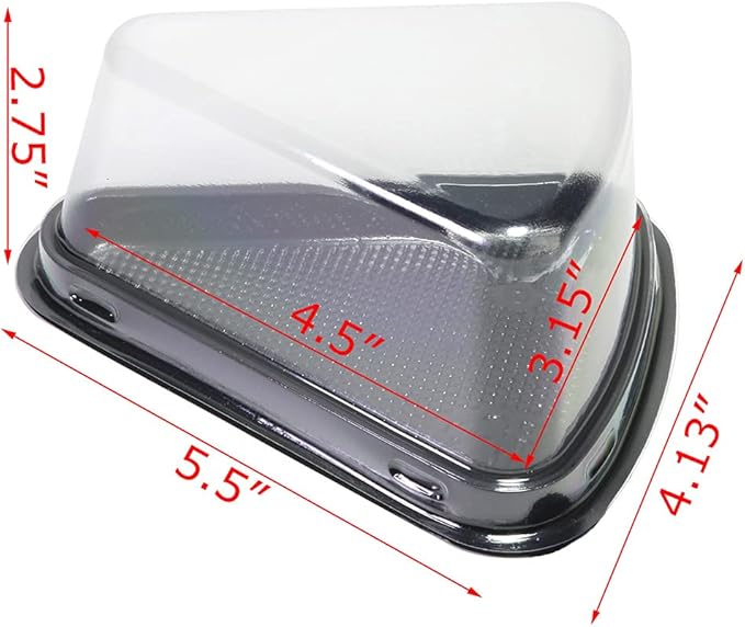 12Pcs Triangular Clear Container Pod With Black Base